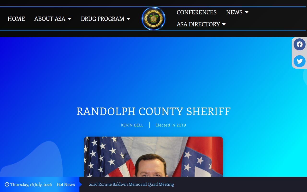 Randolph County criminal history sheriff association profile